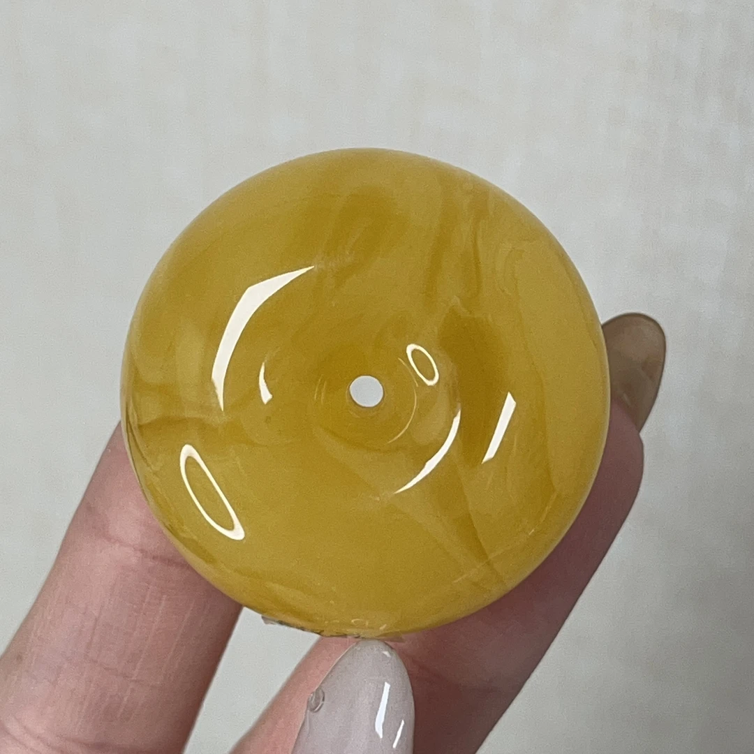 天然原矿无优化无烤色无补胶无煮蜜无辐照蜜蜡平安扣吊坠（1229）