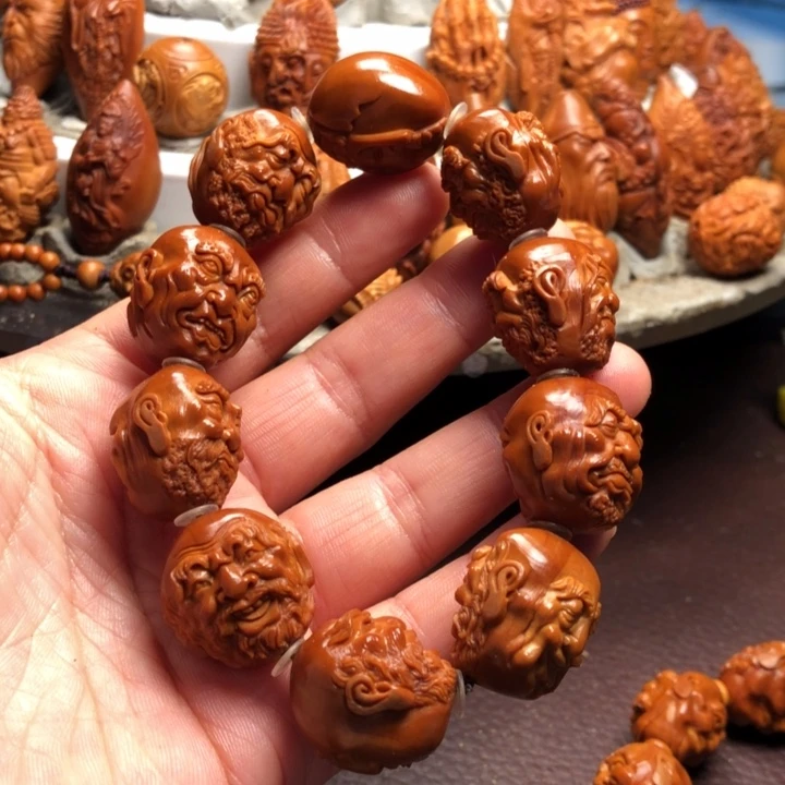 用***1橄榄核吊坠橄榄核雕刻的手串