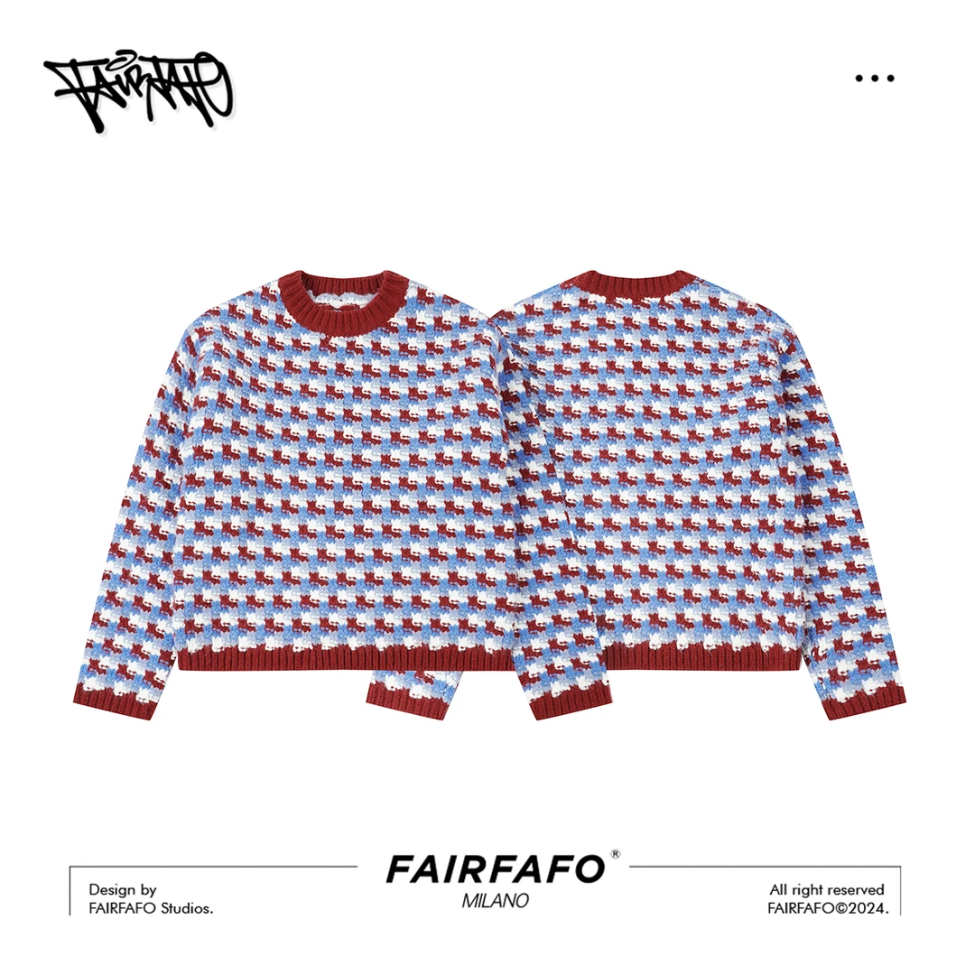 林肉肉【粗花肌理撞色衫】MYBL4B186