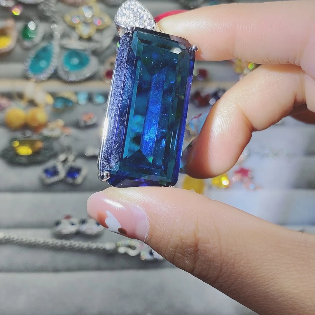 【闪购商品】托帕石耳饰银S925镶嵌