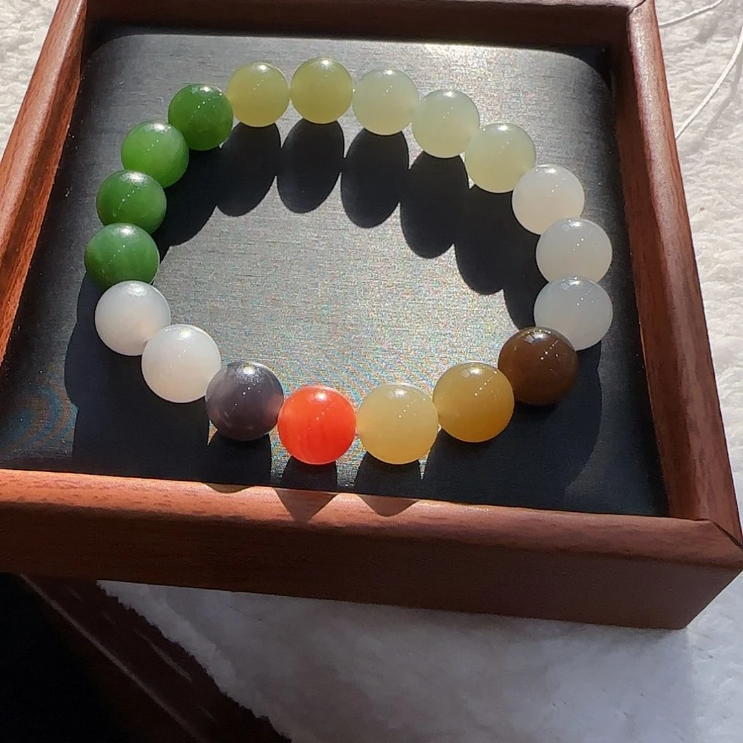 和田玉手串未镶嵌安*