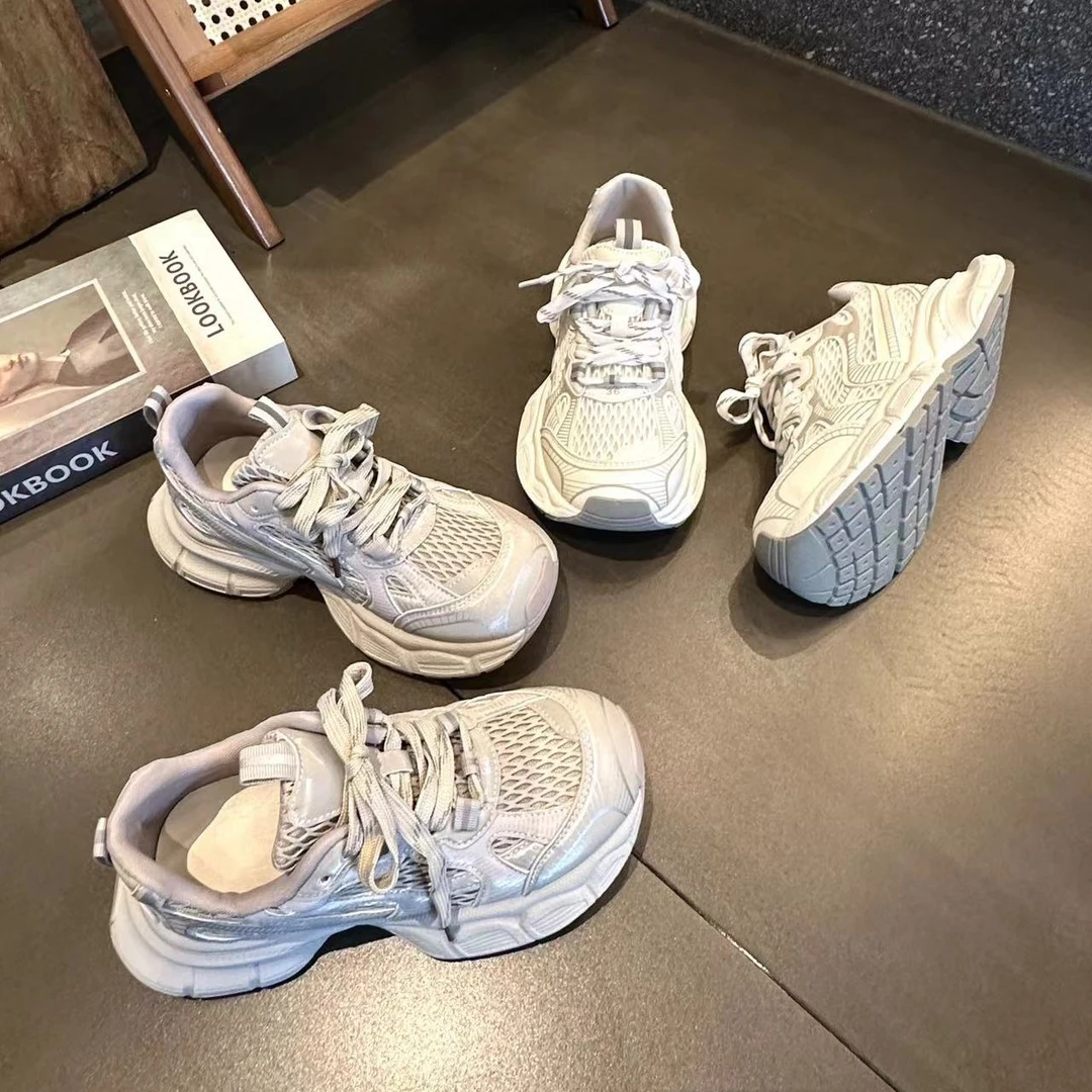 韩国透气网面老爹鞋女2025夏季新款运动休闲时尚百搭轻跑鞋潮鞋