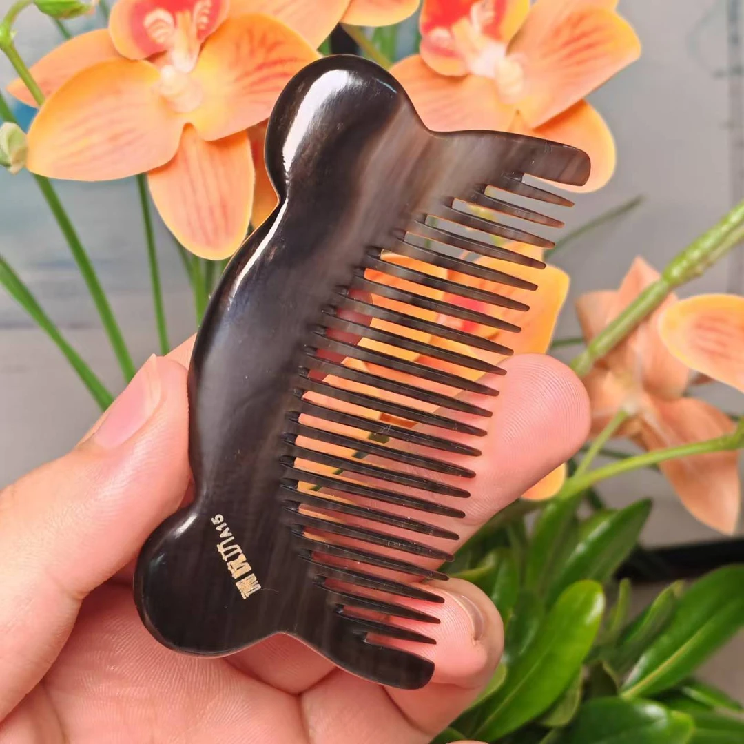 板娘专享 白水牛角黑金刚老师傅厚小熊包包梳-078