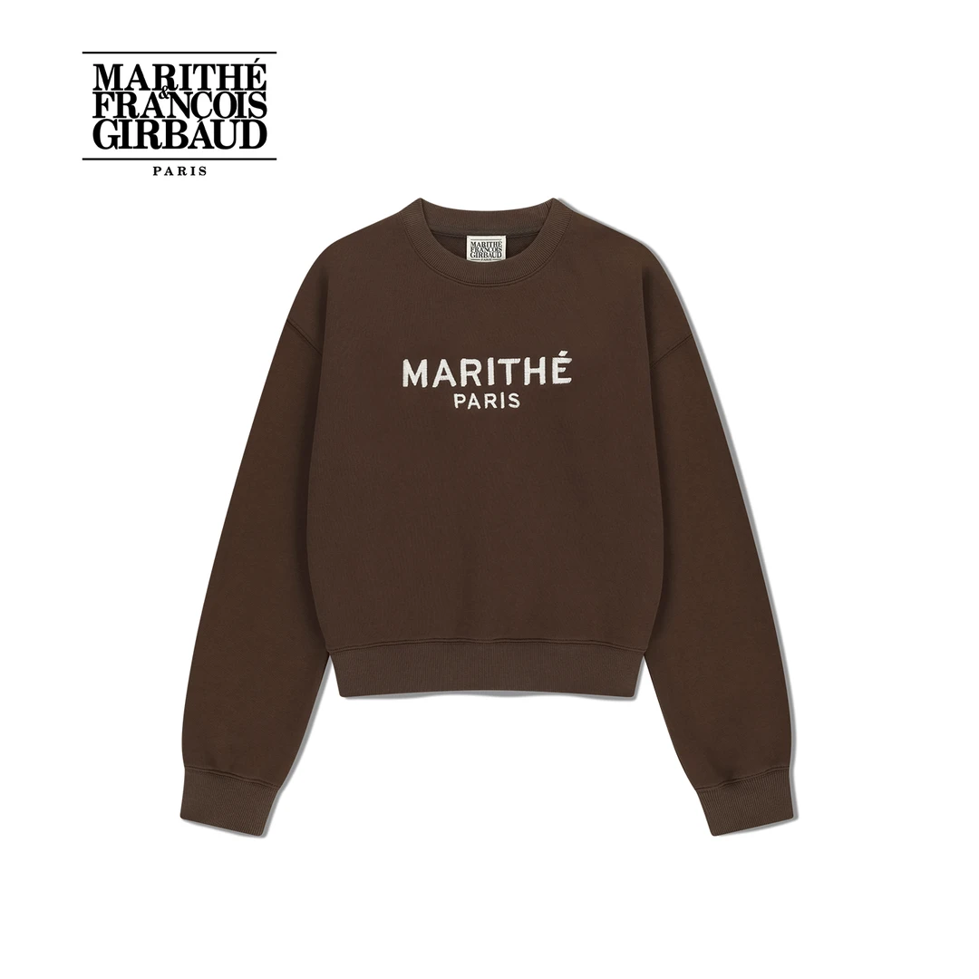 MARITHE女士字母LOGO卫衣潮流手写风LOGO短款上衣MFG45FSW121