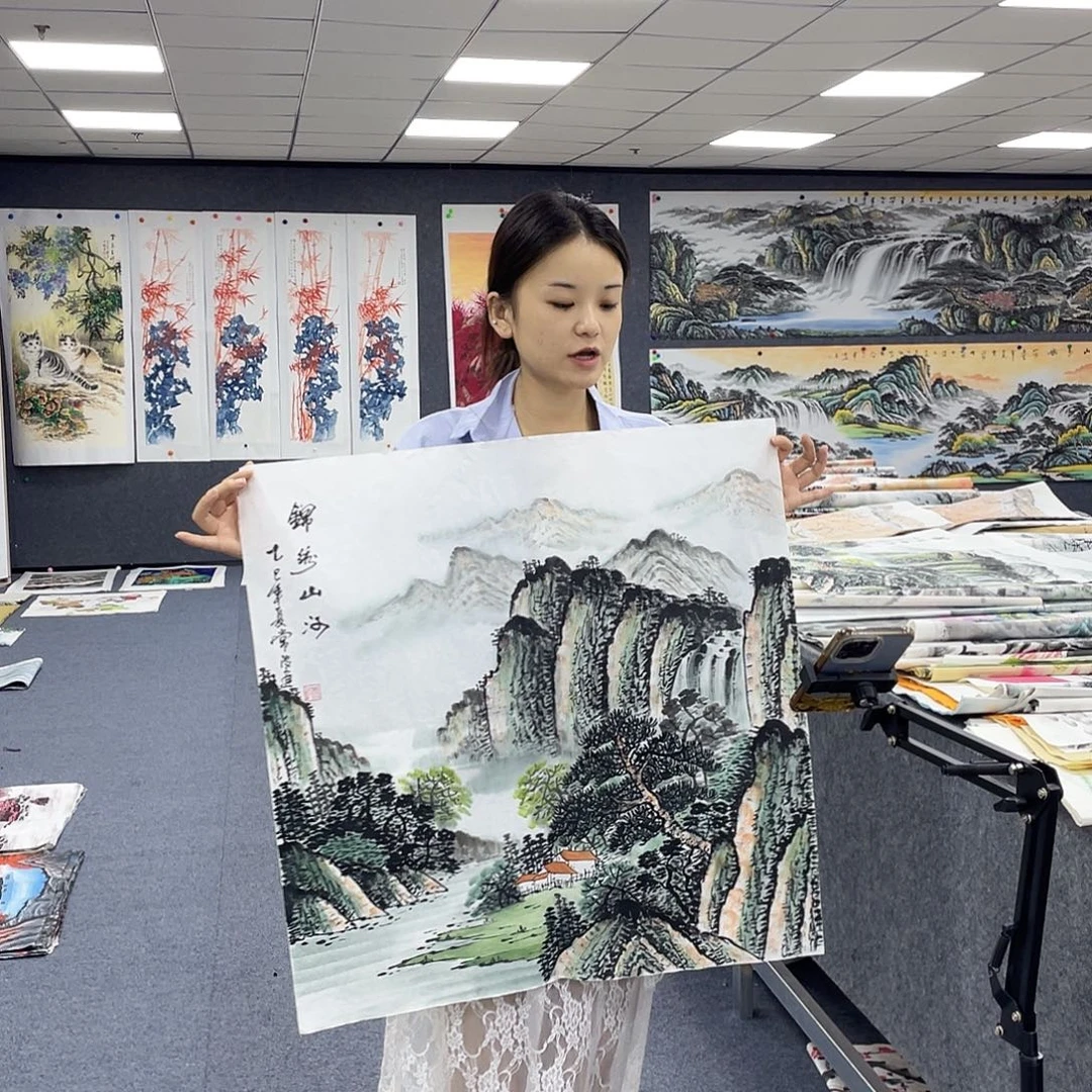 国画作品小姐姐放漏…