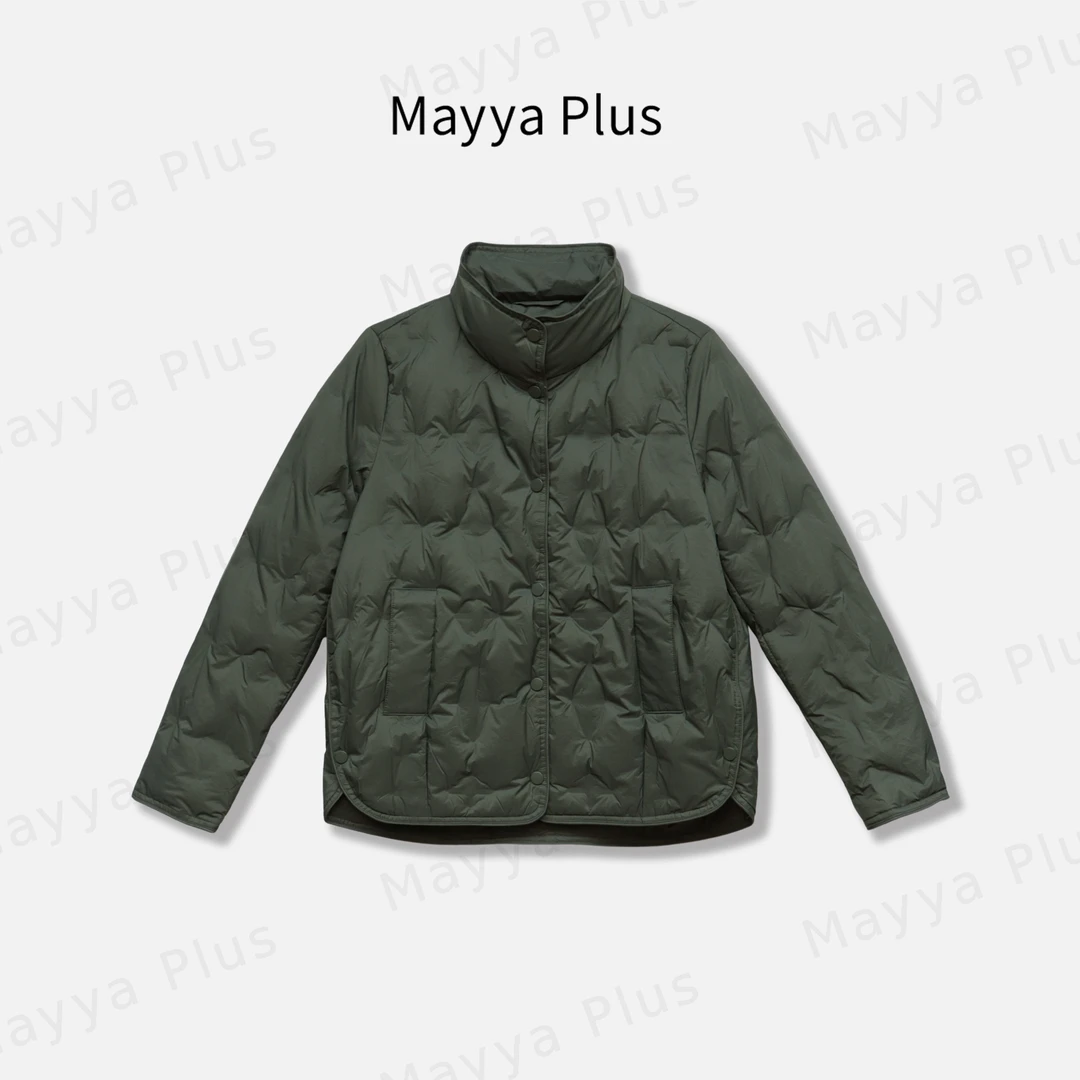 【暖立方】Mayya Plus麦芽定制流光风立领百搭羽绒服外套女32546093