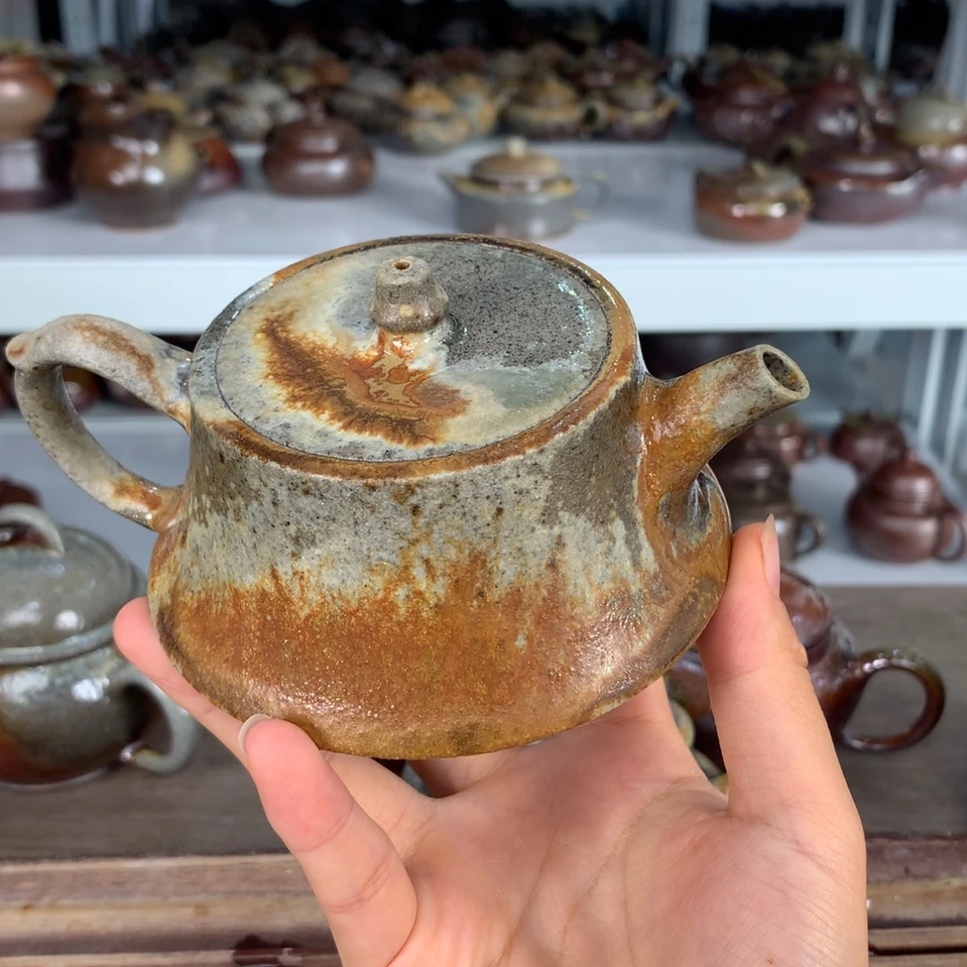 佛***来茶壶紫砂纯自然柴烧