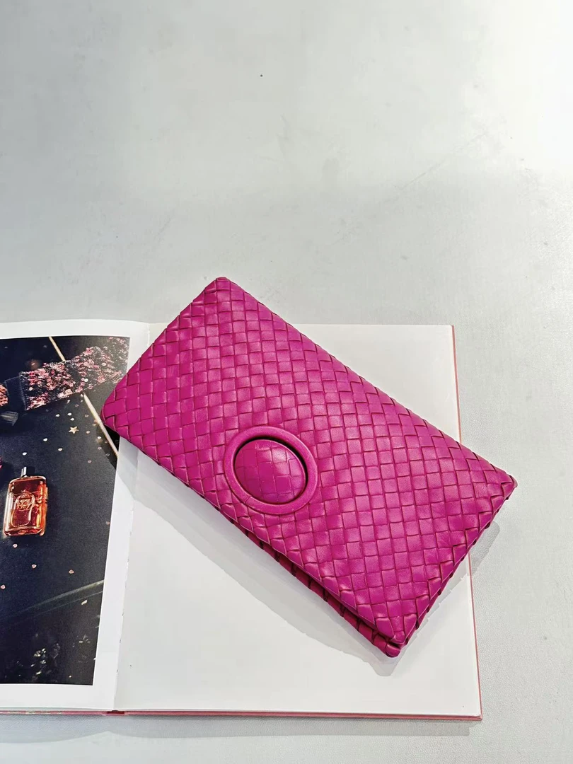 95新 BOTTEGA VENETA/葆蝶家 bv 玫粉色手包 怪怪