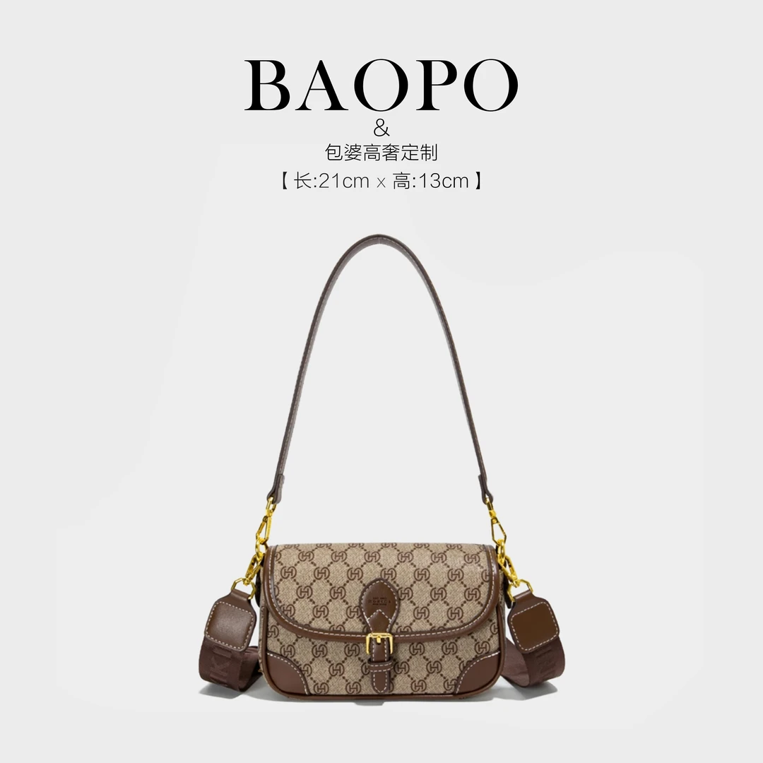 2025新款经典百搭时尚轻奢女士通勤单肩斜挎包包中号-1032