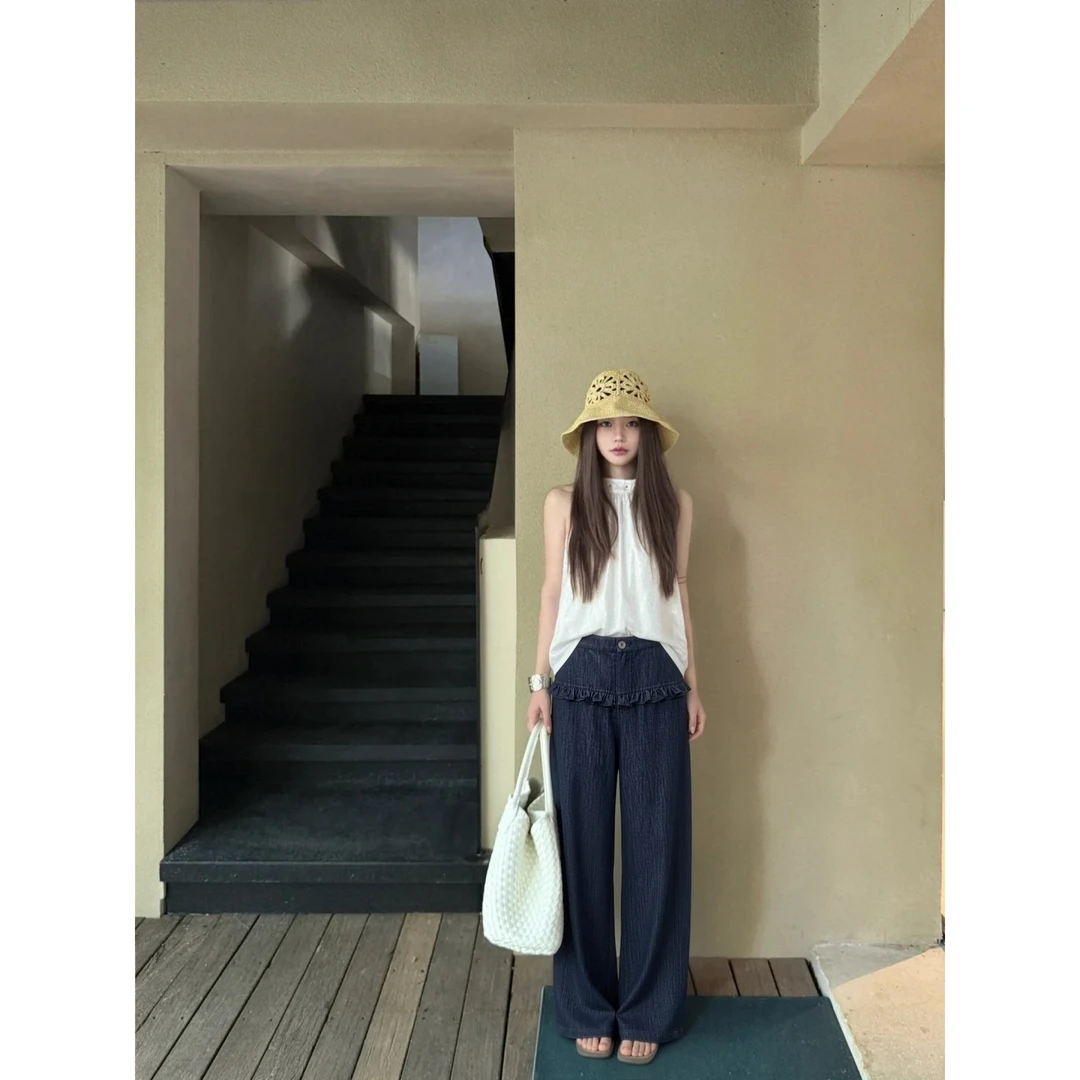 KYNXIE丨【海棠依旧】小个子莱赛尔牛仔直筒裤夏季薄款高腰牛仔裤