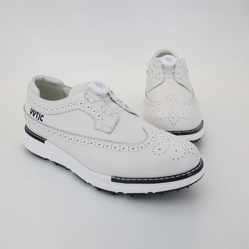 高尔夫球鞋男女宽版情侣真皮鞋子牛皮柔软吸汗透气防水防滑鞋钉