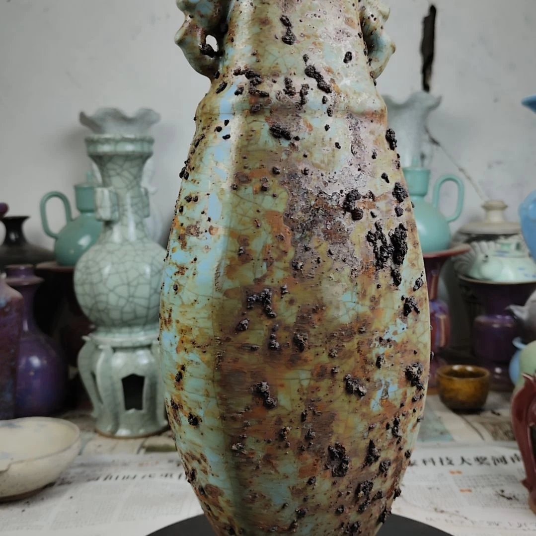 用***7瓷片39公分官窑生锈瓷