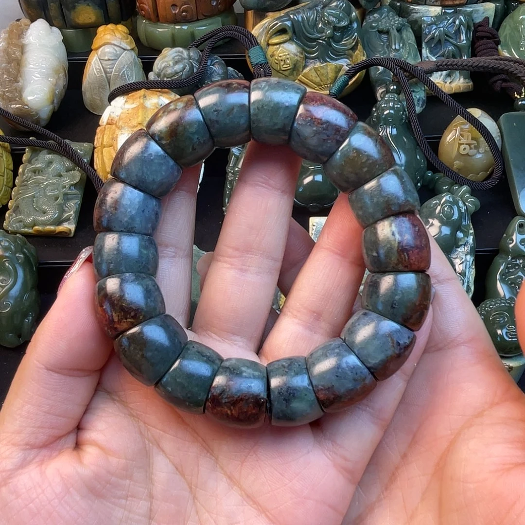 岫岩河磨玉（透闪石质玉）未镶嵌手链