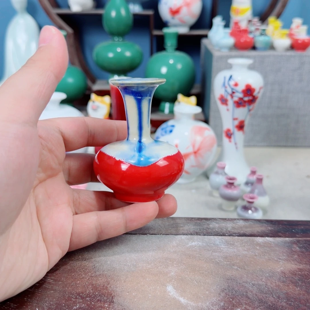 陶瓷手工小花器摆件