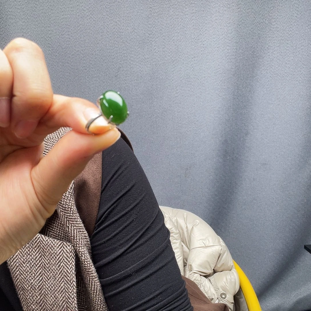 ᐝ***࿐和田玉银S925镶嵌戒指