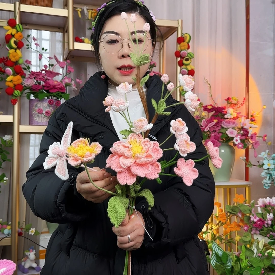 手工钩织设计花束