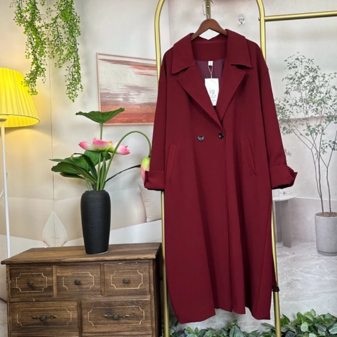 年末福利大码时尚遮肉秋冬大衣外套