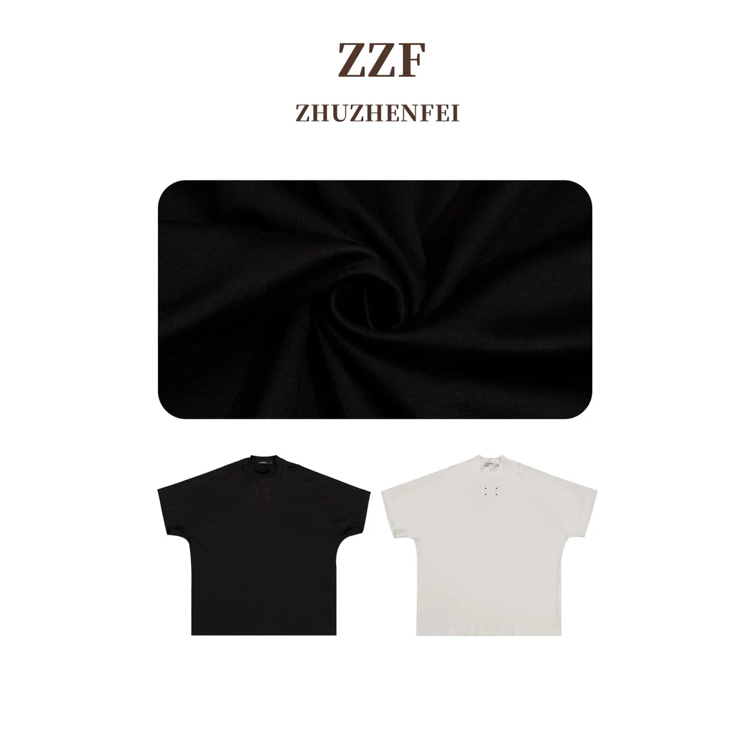 设计师原创时尚简约圆领垂感夏季宽松百搭显瘦清爽T恤Z352480