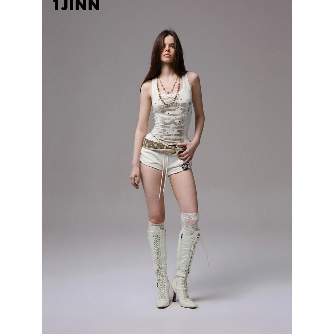 【25秋新VOL.1】1JINN STUDIO 烫金烫银字母印花工字背心