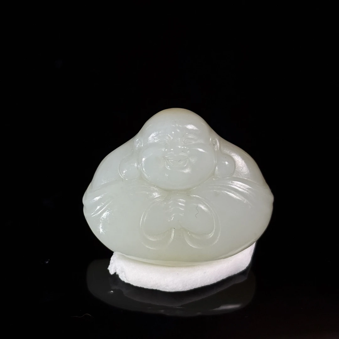 LOT013天然和田玉抱抱佛吊坠/ZS260319