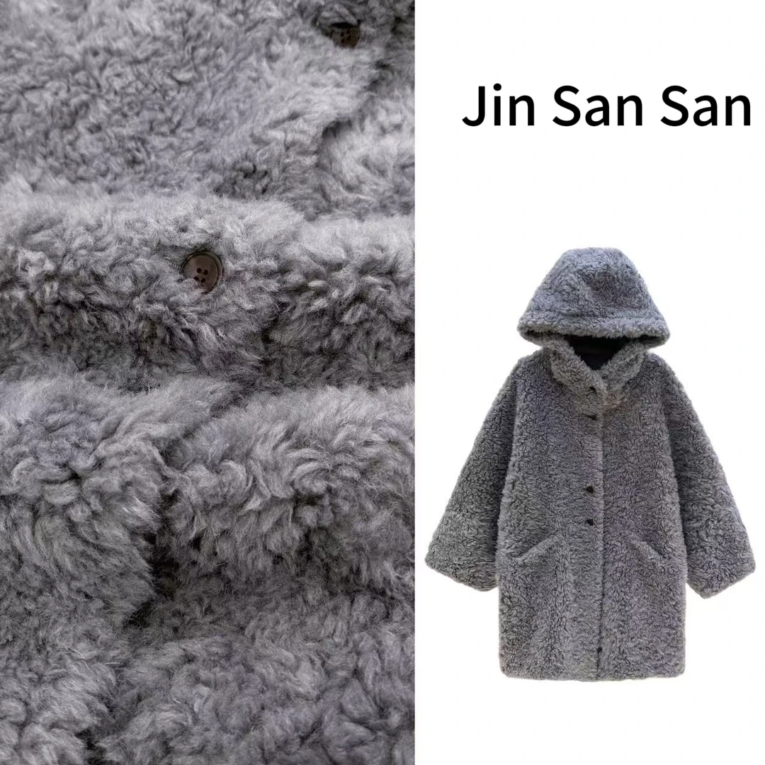 金三三【松风入怀】2025冬季新款时尚100全羊毛中长款外套H5605