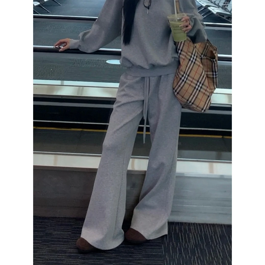 【灰色卫裤】秋季ins简约时尚欧若智性风中腰休闲裤253C2364#