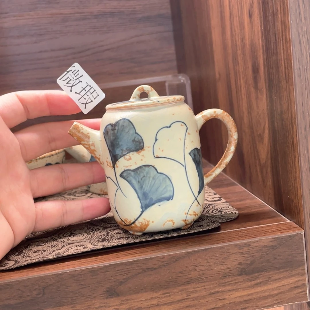 釉下手绘茶具微瑕