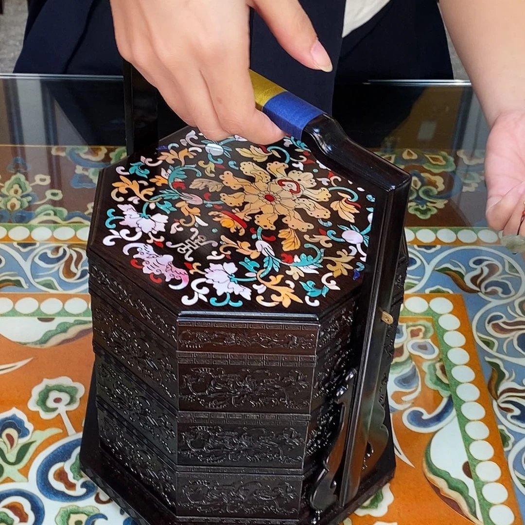 黑酸枝木类成套家具紫光檀提篮