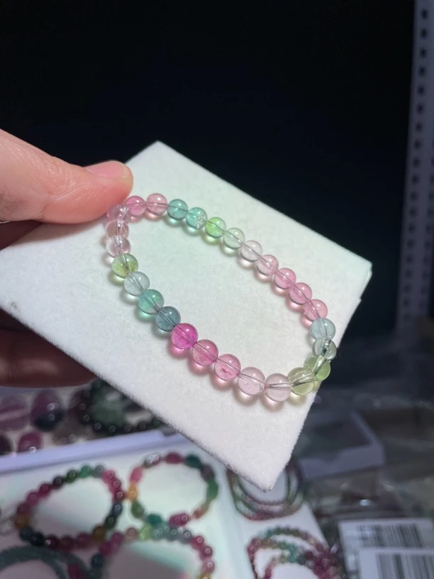 天然碧玺西瓜手链