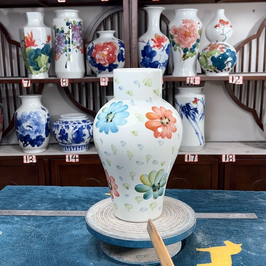 摆件景德镇陶瓷直口