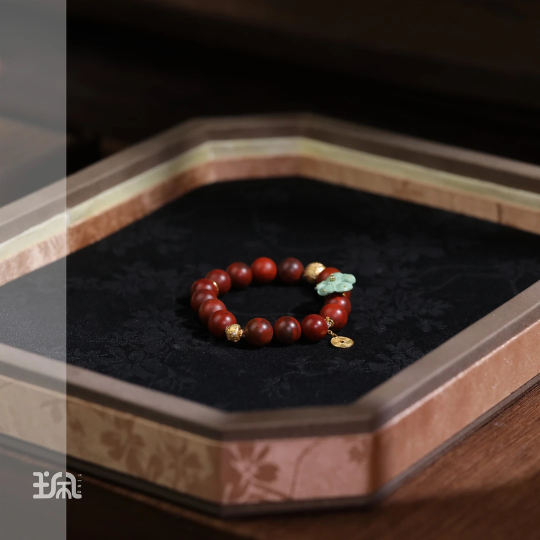 绫曦|南红*手串*18K金镶嵌CYC25020611多样性发其一