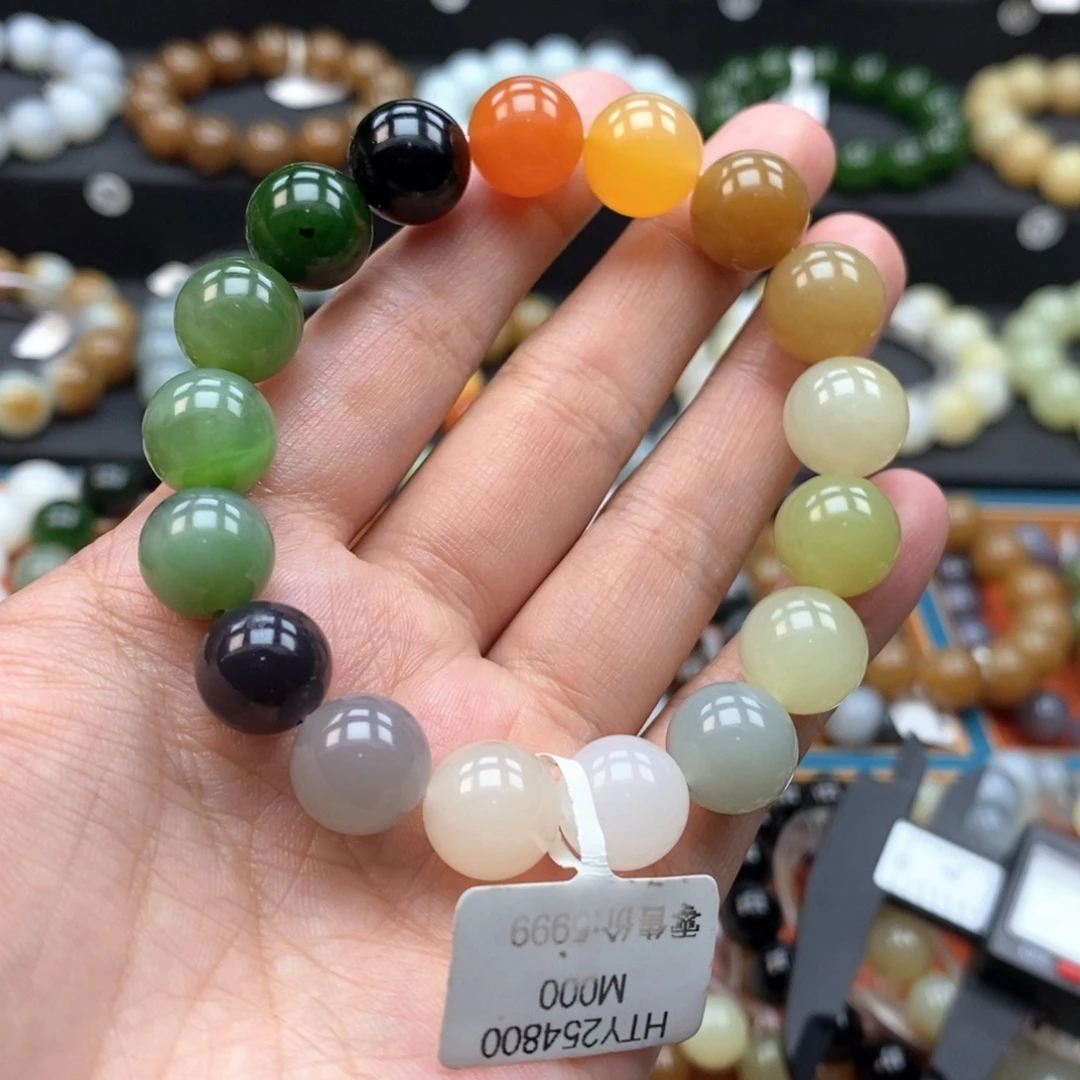 和田玉未镶嵌手串L卡12