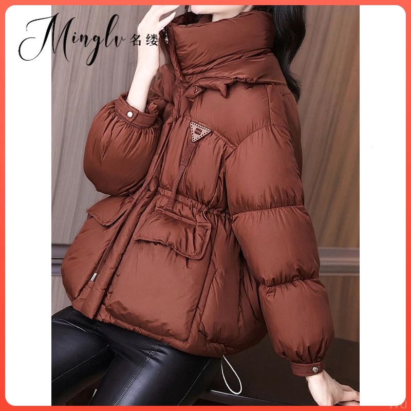 加厚气质美拉德设计感冬季羽绒服外套女时尚2025女装名缕新款连帽