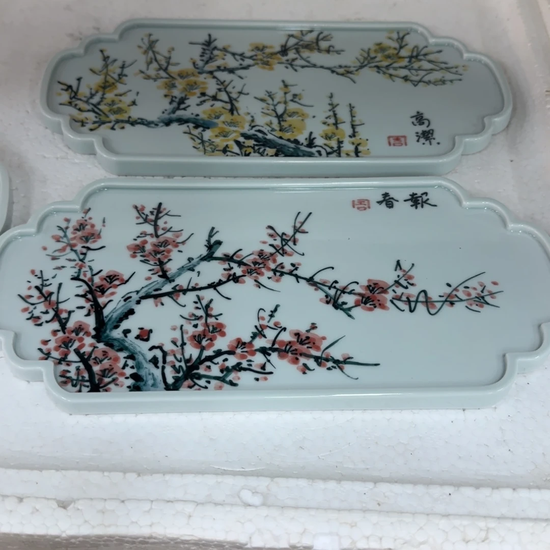 摆件梅花湖承手绘