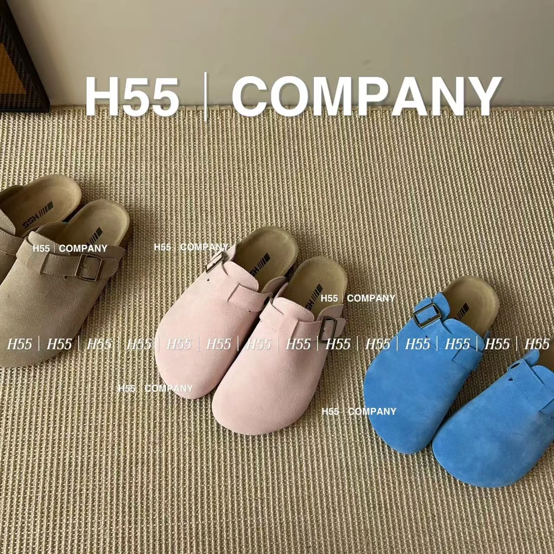 H55-博肯！牛皮木糠底宽头博肯鞋68-2405【Huang】