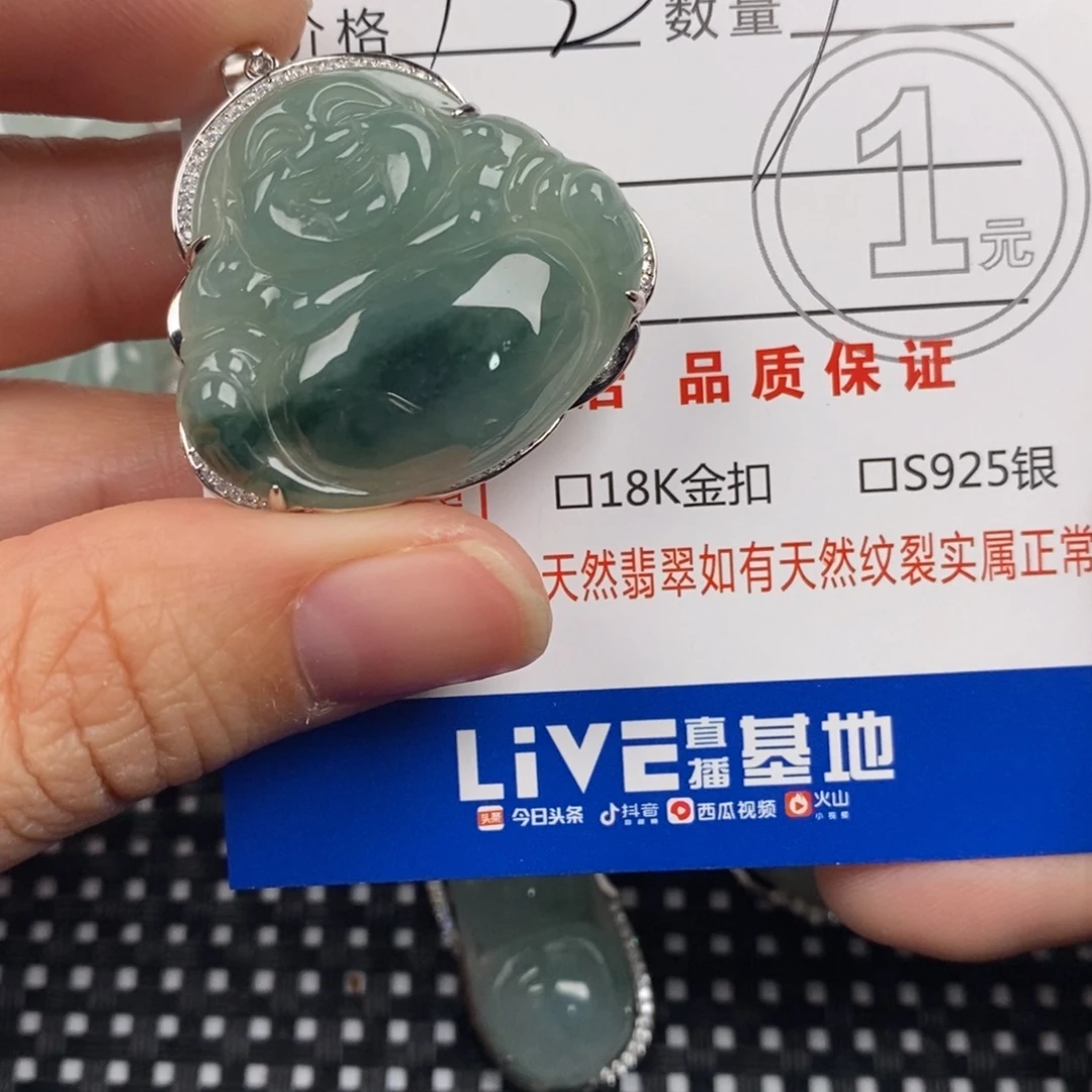 翡翠银S925镶嵌颈饰