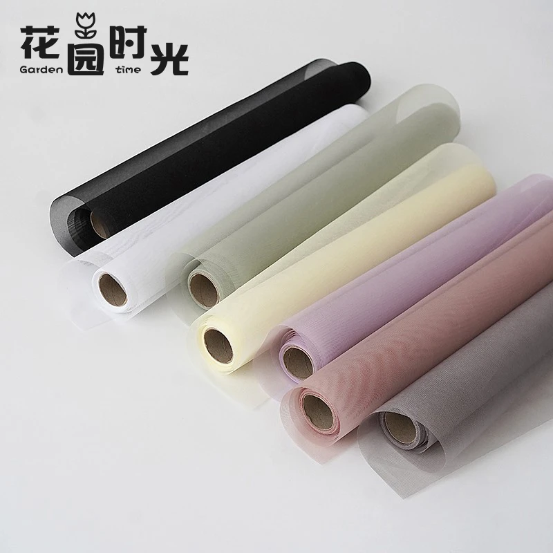 【花园时光】韩版雾面柔光纱包装网纱 内衬花艺包花纱网花店材料