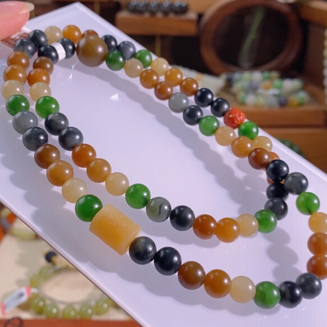 和田玉未镶嵌手链高阶柔光卡8