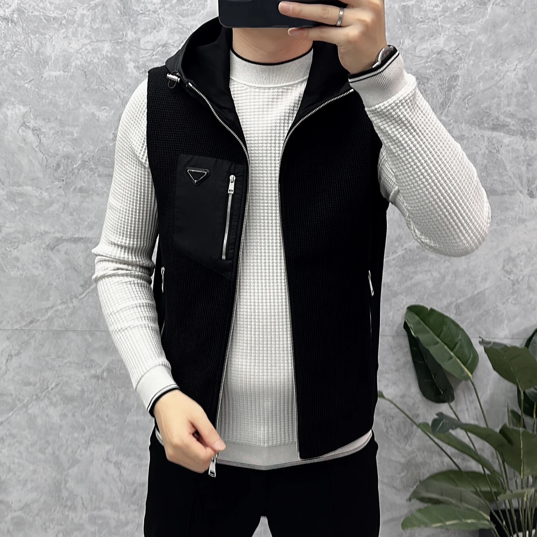 79125秋季新款韩版修身男士高端定制欧货轻奢时尚马甲外套上衣