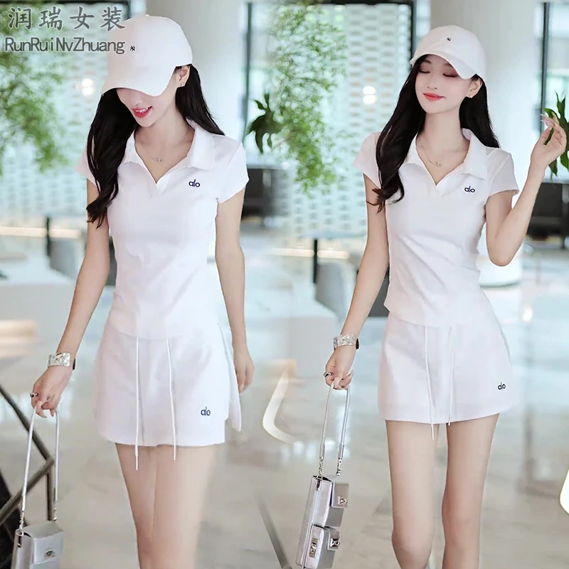 短袖运动通勤时尚套装运动风休闲风上衣韩版减龄显瘦2025两件套潮