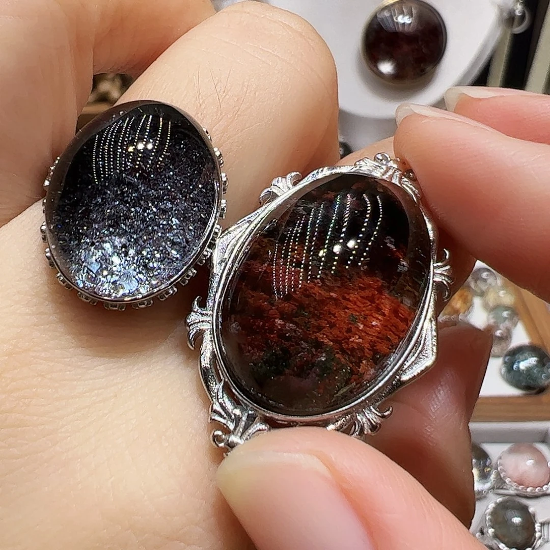 梅***翠银S925镶嵌水晶珠宝半成品