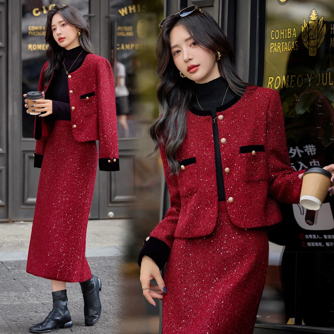 公主风小香风法式千金风时尚套装静奢风气质名媛轻奢慵懒春秋显瘦