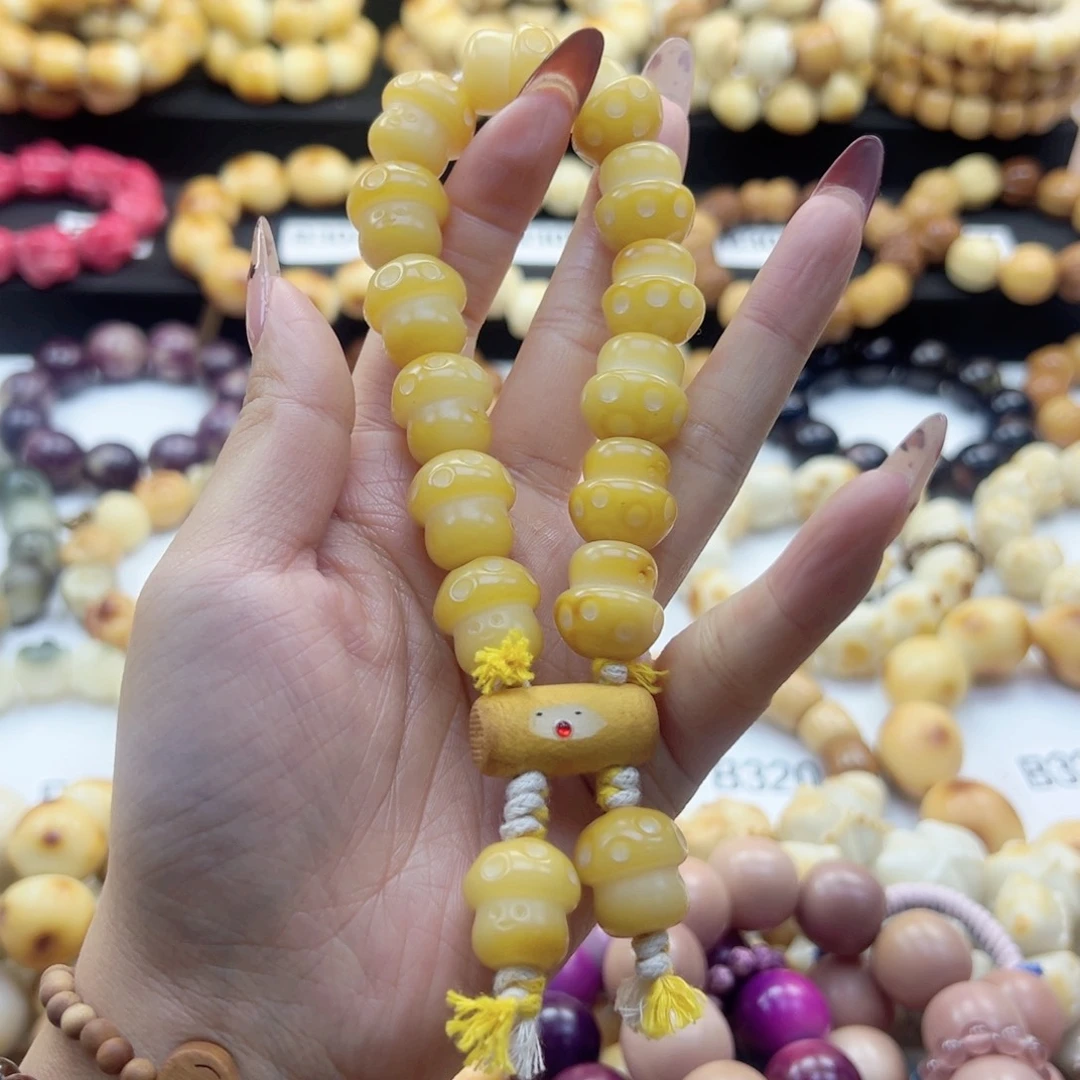 吊坠白玉菩提17卡干车干磨菩提手持