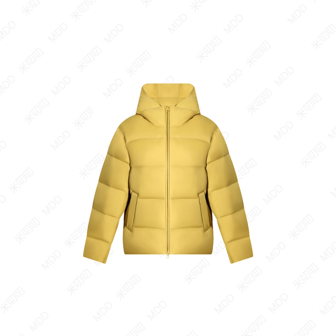 新国标90白鸭绒新款时尚百搭连帽羽绒服077