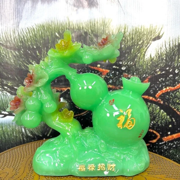 客厅酒柜装饰品福禄招财玉葫芦工艺礼品 华府工艺