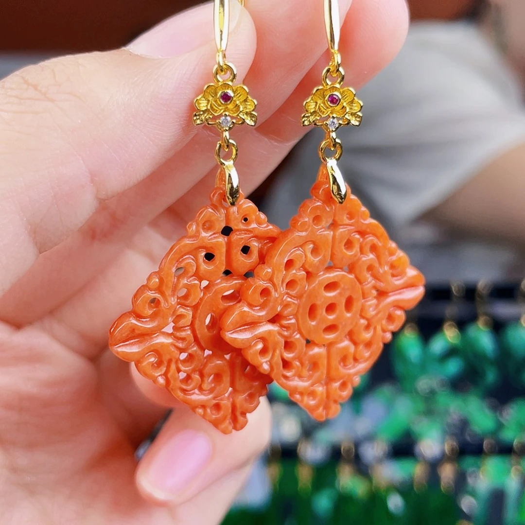 翡翠未镶嵌耳饰饰品