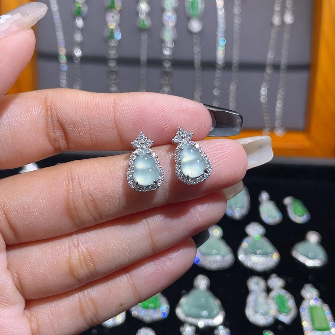 未镶嵌翡翠耳饰耳钉