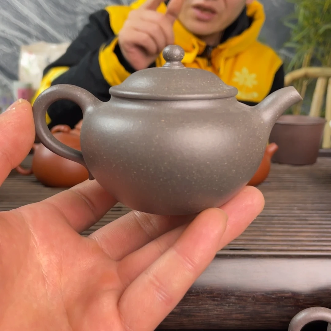 紫砂茶壶天青古莲子高