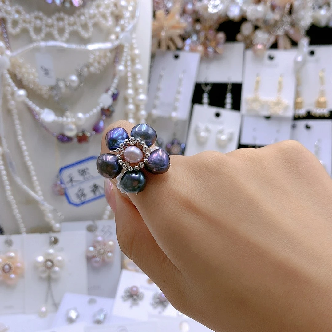 银S925镶嵌耳饰淡水珍珠?****?