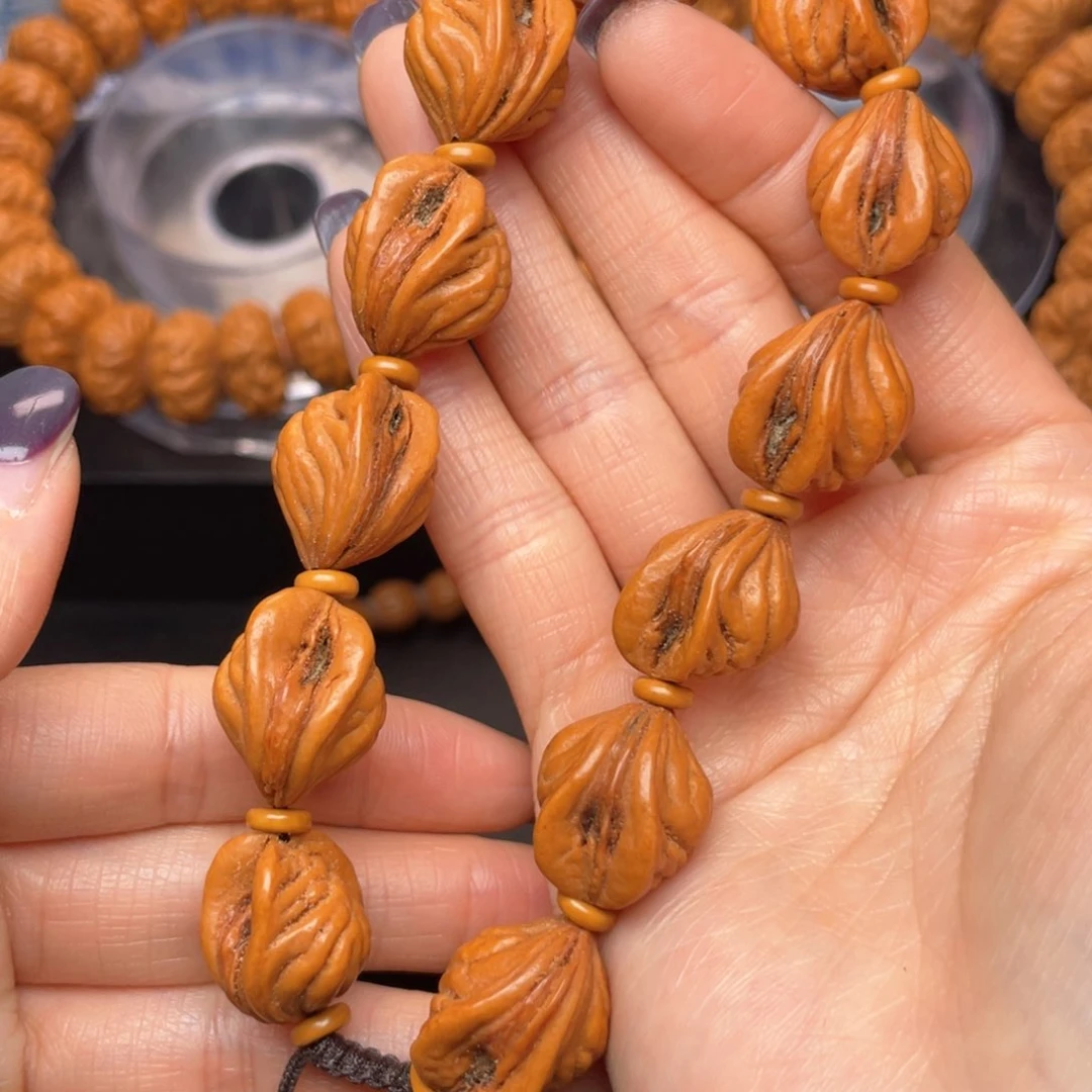 桃核手串龙纹桃核